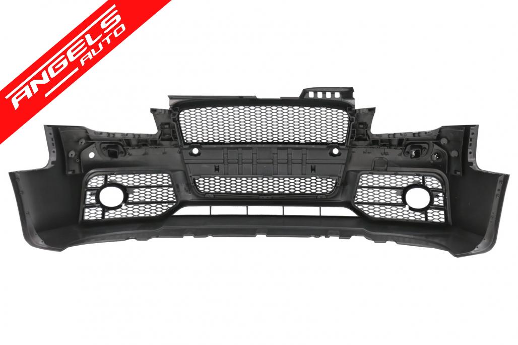 Bara Fata cu Grila Centrala compatibila cu Audi A4 B7 (2004-2008) RS4 Look Negru - imagine 4
