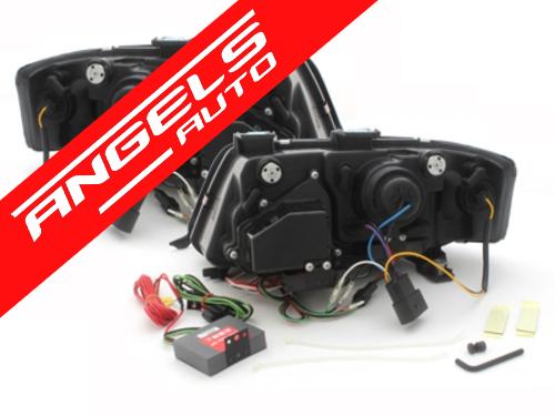 Faruri LED DRL compatibile cu Audi A6 4B (1997-2001) Negru - imagine 5