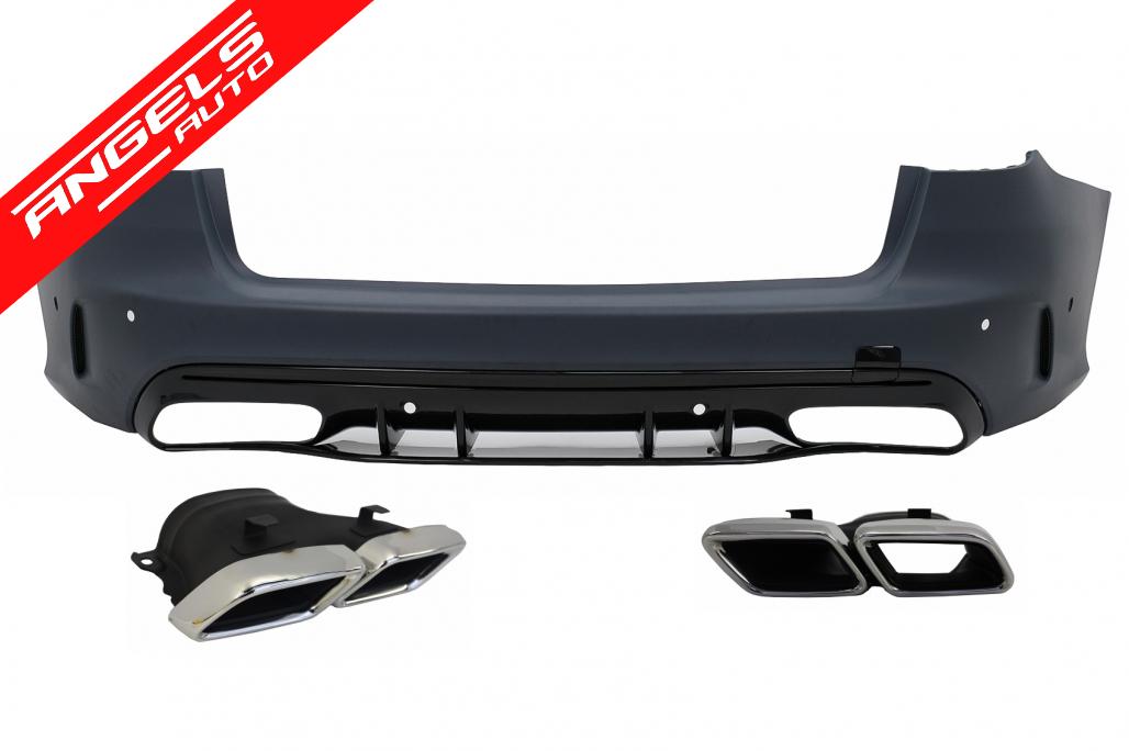 Bara Spate cu Ornamente tobe Crom compatibila cu Mercedes C-Class S205 (14-20) C63
