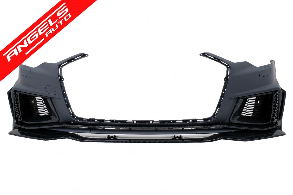 Bara Fata compatibila cu Audi A6 C8 4K (2018-Up) RS6 Design Ornamente Carbon Look - imagine 2