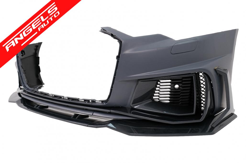 Bara Fata compatibila cu Audi A6 C8 4K (2018-Up) RS6 Design Ornamente Carbon Look - imagine 3