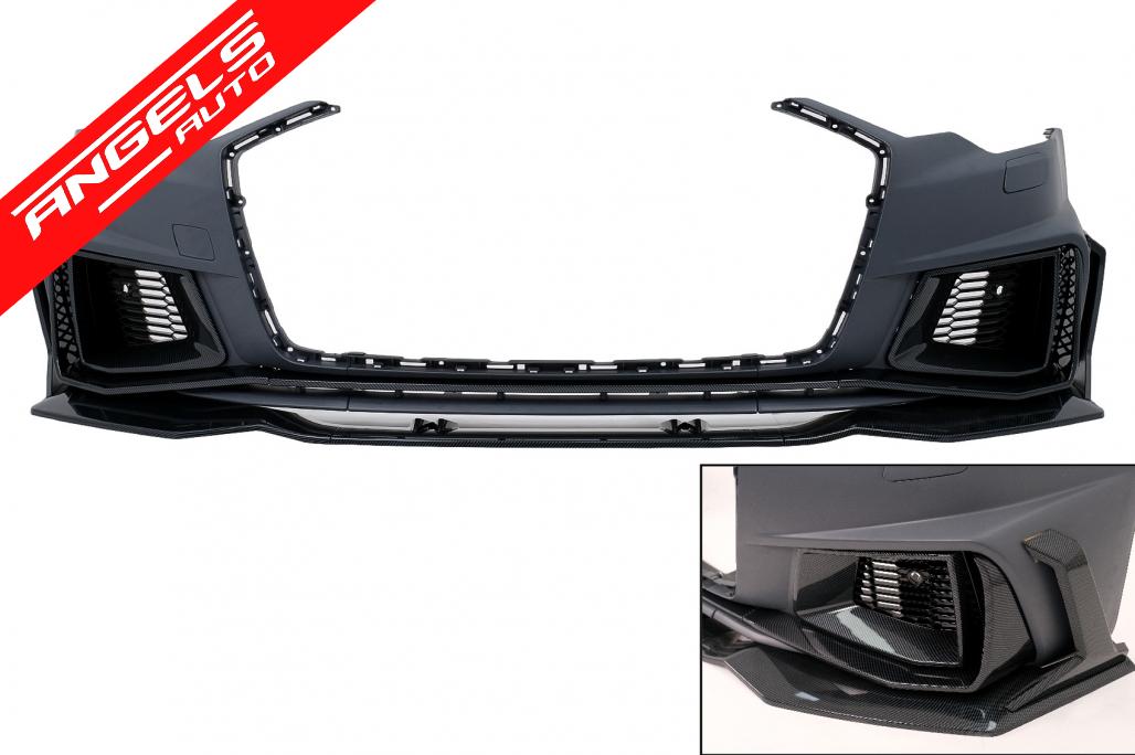 Bara Fata compatibila cu Audi A6 C8 4K (2018-Up) RS6 Design Ornamente Carbon Look