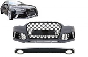 Bara Fata cu Difuzor Bara Spate compatibila cu A6 C7 4G Facelift (11-14) RS6 Design