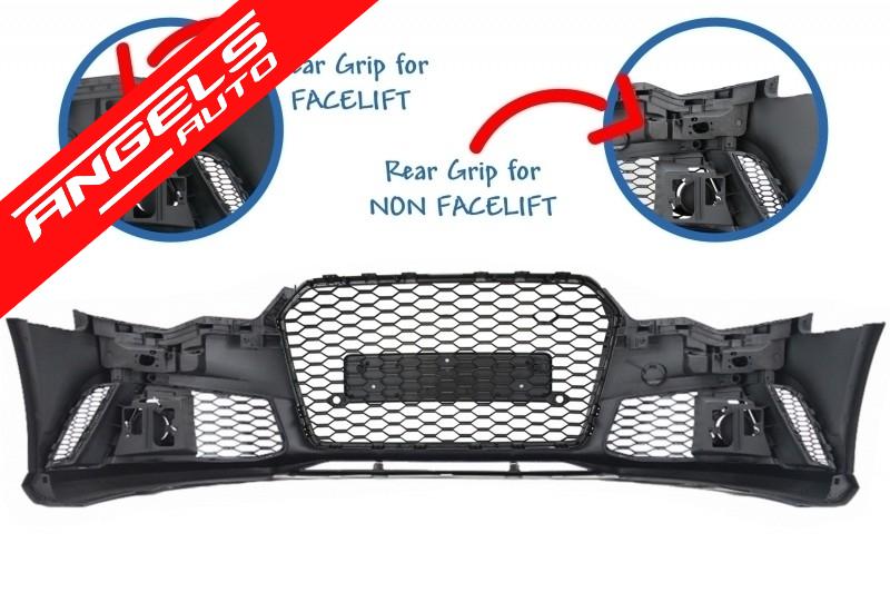 Bara Fata cu Difuzor Bara Spate compatibila cu A6 C7 4G Facelift (2011-2014) RS6 Design - imagine 4