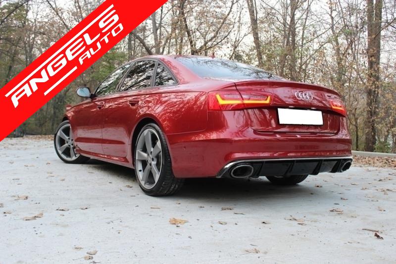 Bara Fata cu Difuzor Bara Spate compatibila cu A6 C7 4G Facelift (2011-2014) RS6 Design - imagine 7