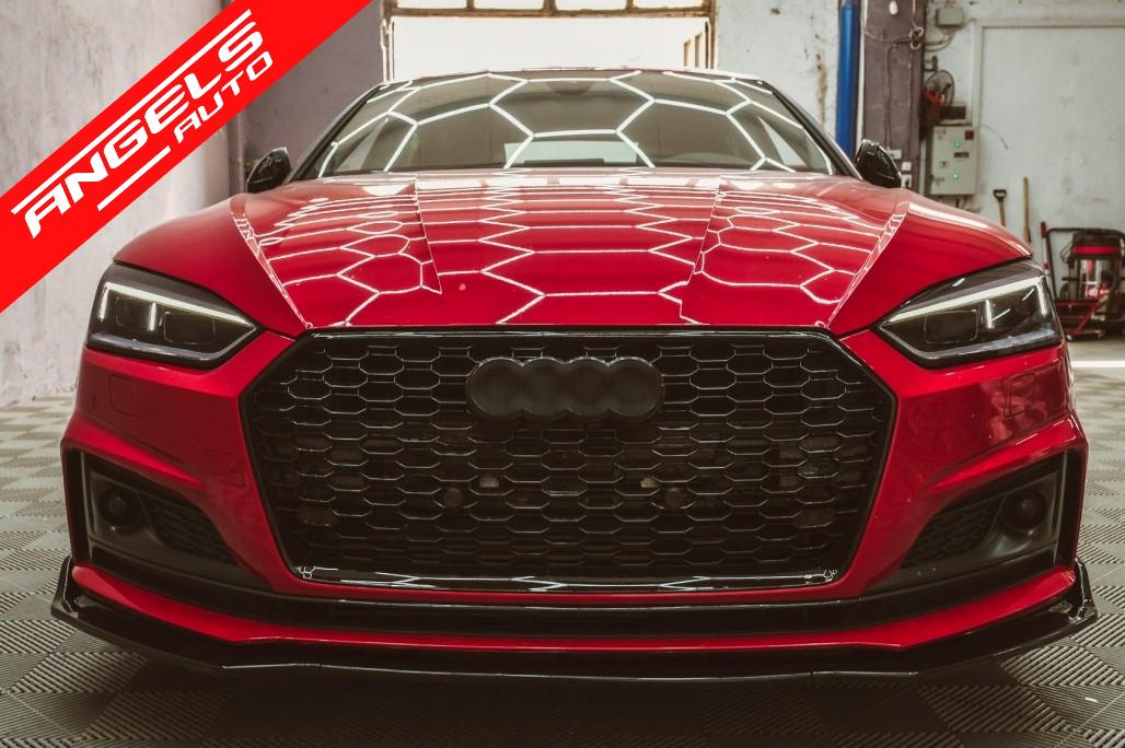 Grila Centrala compatibila cu Audi A5 F5 (2017-2019) RS Design Negru Lucios - imagine 12