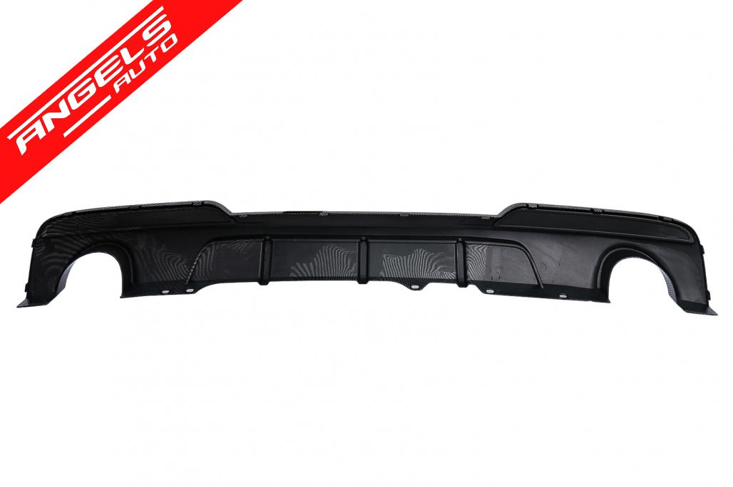 Difuzor de aer evacuare dubla compatibil cu BMW Seria 5 F10 F11 (11-17) Carbon Look - imagine 2