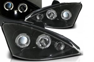 Faruri Angel Eyes compatibile cu Ford Focus (11.2001-10.2004) Negru