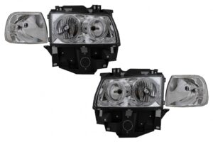 Faruri Angel Eyes compatibile cu VW Transporter T4 BUS (08.1996-03.2003) Crom