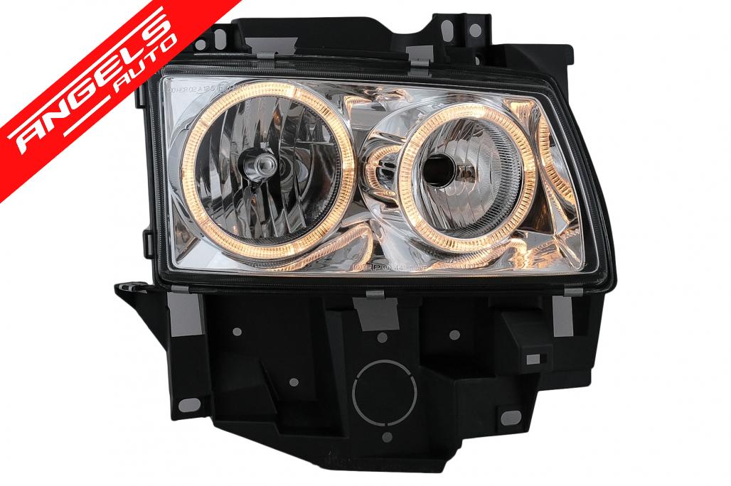 Faruri Angel Eyes compatibile cu VW Transporter T4 BUS (08.1996-03.2003) Crom - imagine 6