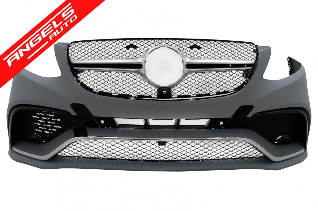 Pachet Exterior compatibil cu Mercedes GLE W166 SUV (2015-2018) Negru Crom - imagine 2
