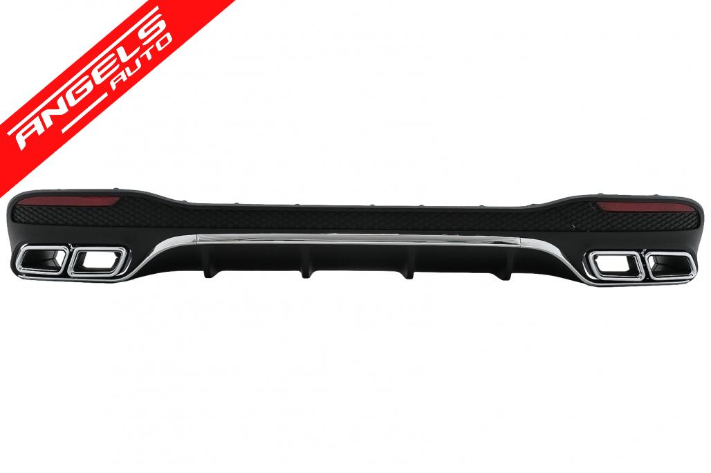 Pachet Exterior compatibil cu Mercedes GLE W166 SUV (2015-2018) Negru Crom - imagine 3