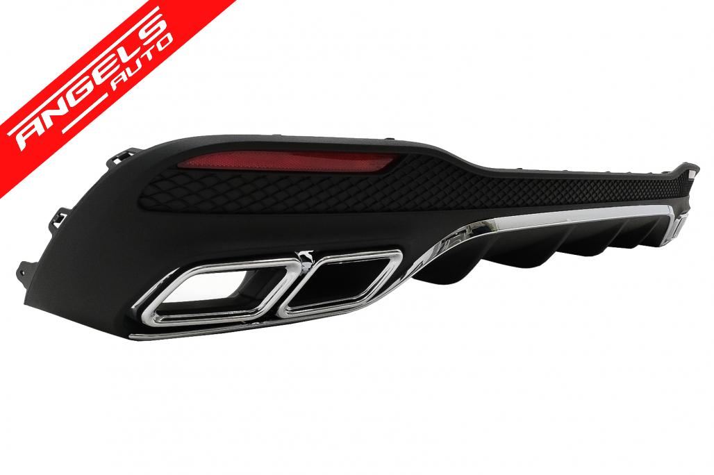 Pachet Exterior compatibil cu Mercedes GLE W166 SUV (2015-2018) Negru Crom - imagine 4