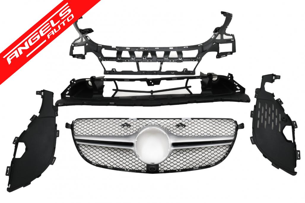 Pachet Exterior compatibil cu Mercedes GLE W166 SUV (2015-2018) Negru Crom - imagine 7