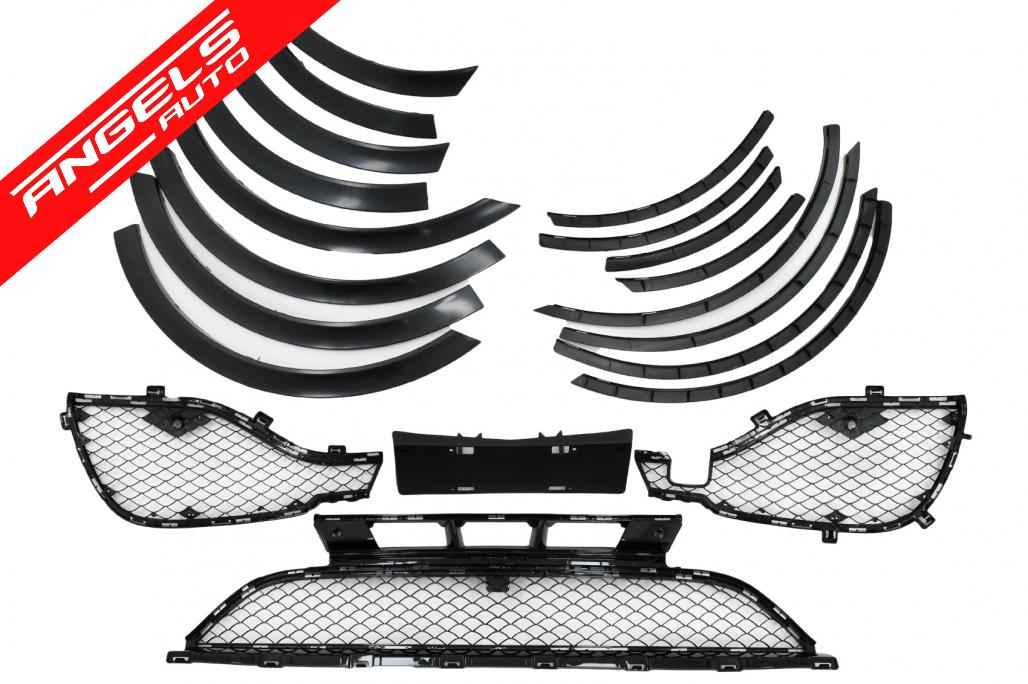 Pachet Exterior compatibil cu Mercedes GLE W166 SUV (2015-2018) Negru Crom - imagine 8