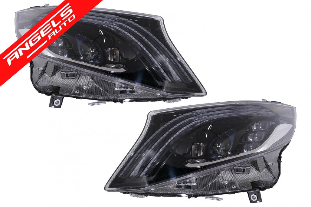 Faruri Full LED compatibile cu Mercedes V-Class W447 (2016-2020) Negru