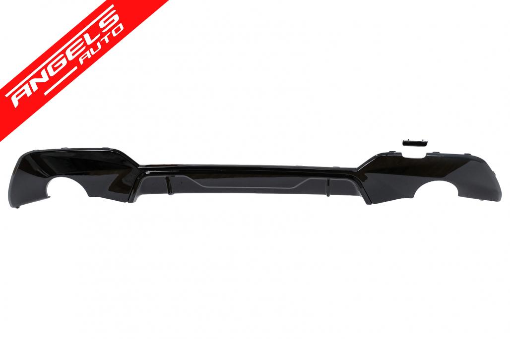 Difuzor Bara Spate Evacuare compatibil cu BMW 3 G20 G28 Sedan (19-22) Negru Lucios - imagine 4