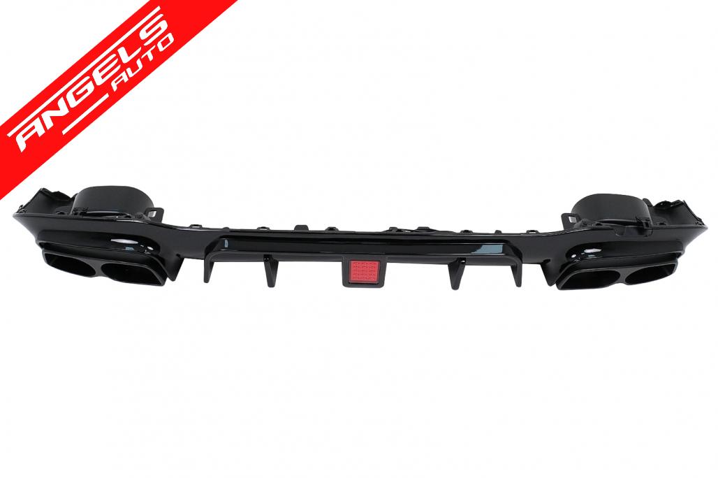 Difuzor Bara Spate compatibil cu Mercedes E-Class W213 (2016-2019) B-Design Negru Lucios - imagine 2