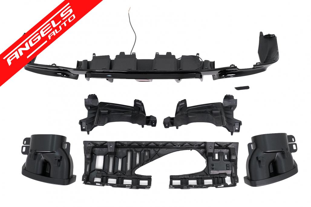 Difuzor Bara Spate compatibil cu Mercedes E-Class W213 (2016-2019) B-Design Negru Lucios - imagine 8