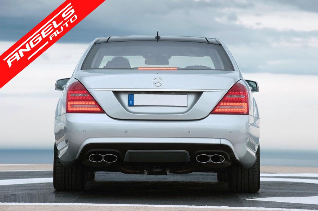 Difuzor Bara Spate compatibil cu Mercedes S-Class W221 (10-13) Facelift S63 S65 - imagine 6