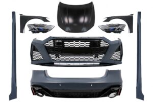 Pachet Exterior compatibil cu Audi A7 4G (2010-2014) Wide RS Design Conversie la 2020+