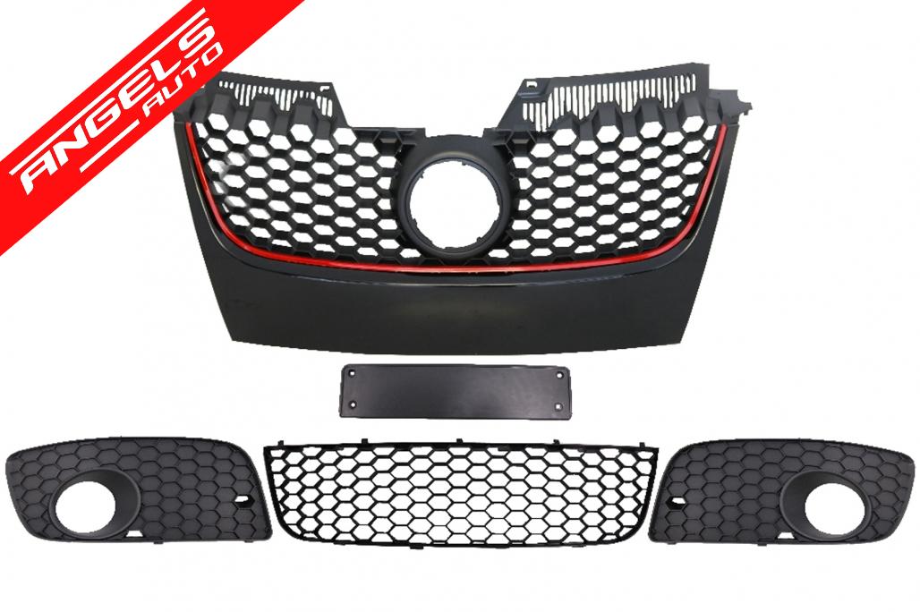 Accesorii Grile Bara Fata compatibile cu VW Golf 5 V (2003-2007) GTI Look - imagine 2