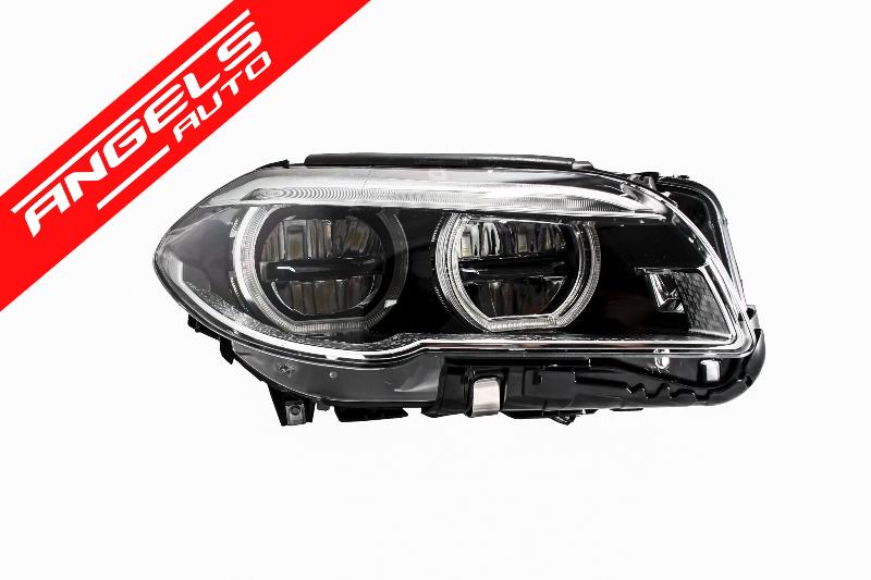 Faruri Full LED Angel Eyes compatibile cu BMW Seria 5 F10 F11 LCI (2014-2017) - imagine 2