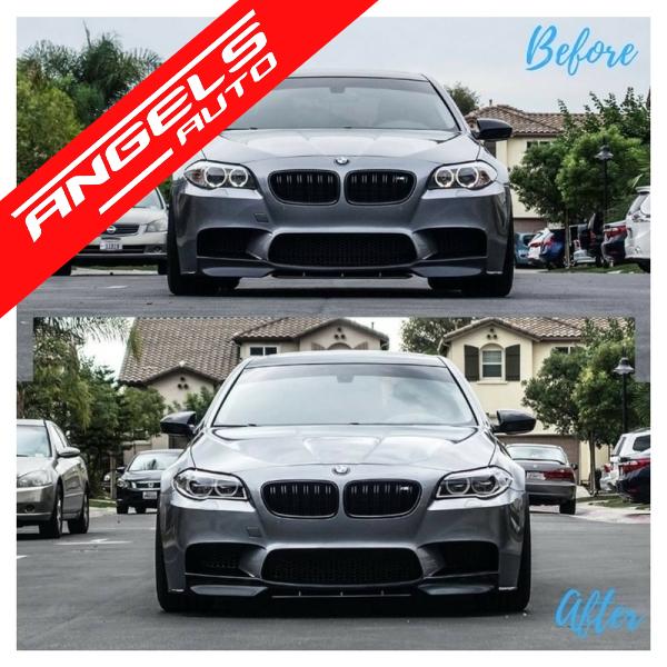 Faruri Full LED Angel Eyes compatibile cu BMW Seria 5 F10 F11 LCI (2014-2017) - imagine 6
