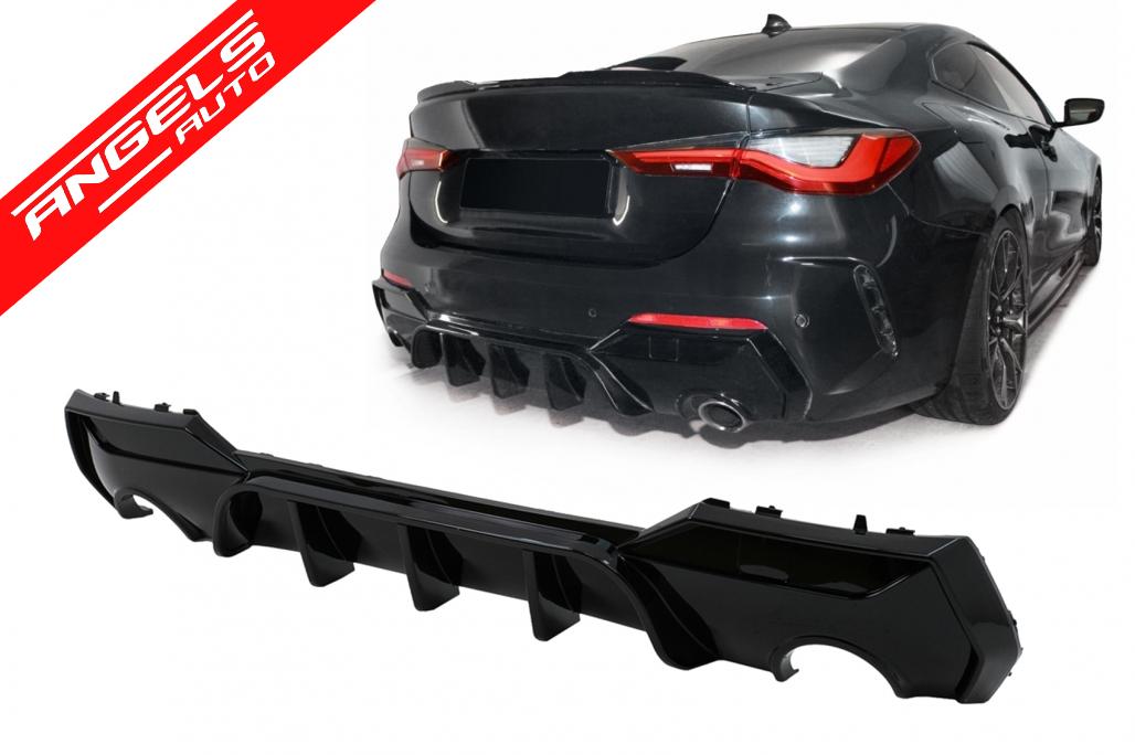 Difuzor Bara Spate compatibil cu BMW Seria 4 G22 G23 M Sport (2020-up) Negru Lucios