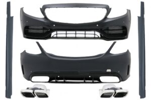 Pachet Exterior compatibil cu Mercedes C-Class W205 Sedan (2014-2020) C63 Look