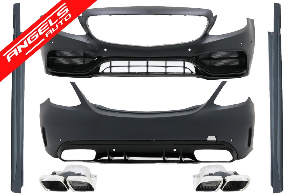 Pachet Exterior compatibil cu Mercedes C-Class W205 Sedan (2014-2020) C63 Look