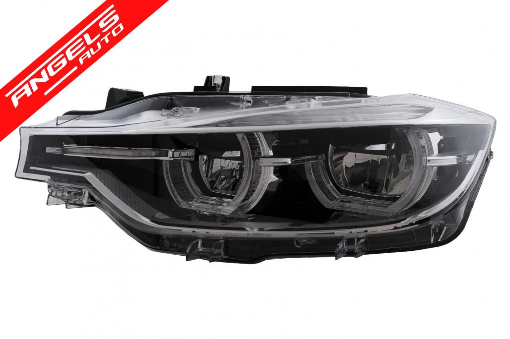 Faruri Full LED Angel Eyes compatibile cu BMW Seria 3 F30 F31 Sedan Touring (2011-up) - imagine 3