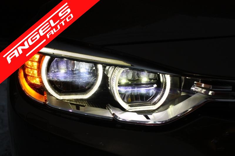 Faruri Full LED Angel Eyes compatibile cu BMW Seria 3 F30 F31 Sedan Touring (2011-up) - imagine 4