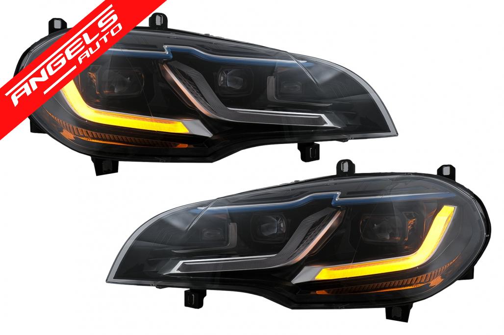Faruri Bi-Xenon Angel Eyes compatibile cu BMW X5 E70 LCI (2010-2013) - imagine 7