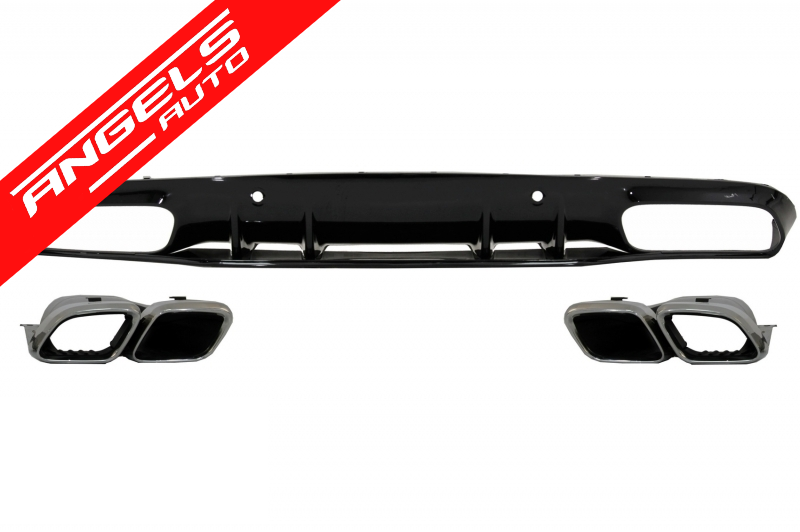 Bara Fata cu Difuzor Spate compatibila cu Mercedes C-Class A205 C205 Coupe (2014-2019) C63 - imagine 5