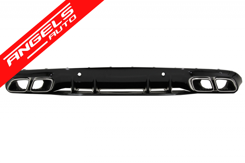 Bara Fata cu Difuzor Spate compatibila cu Mercedes C-Class A205 C205 Coupe (2014-2019) C63 - imagine 6
