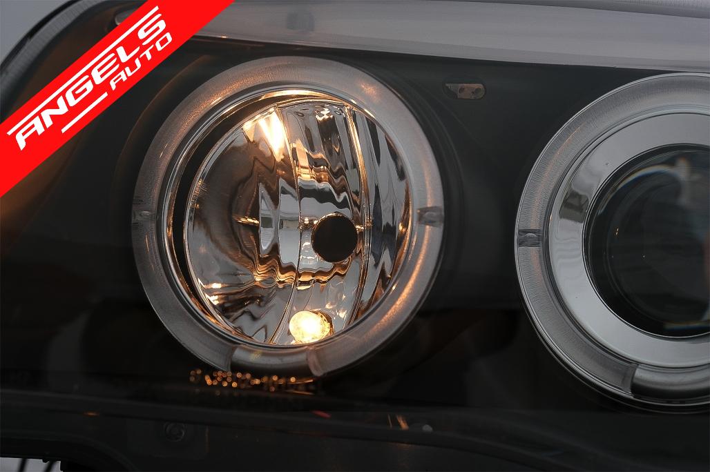 Faruri Angel Eyes compatibile cu BMW Seria 1 E81 E82 E87 E88 (2004-2011) Negru - imagine 7