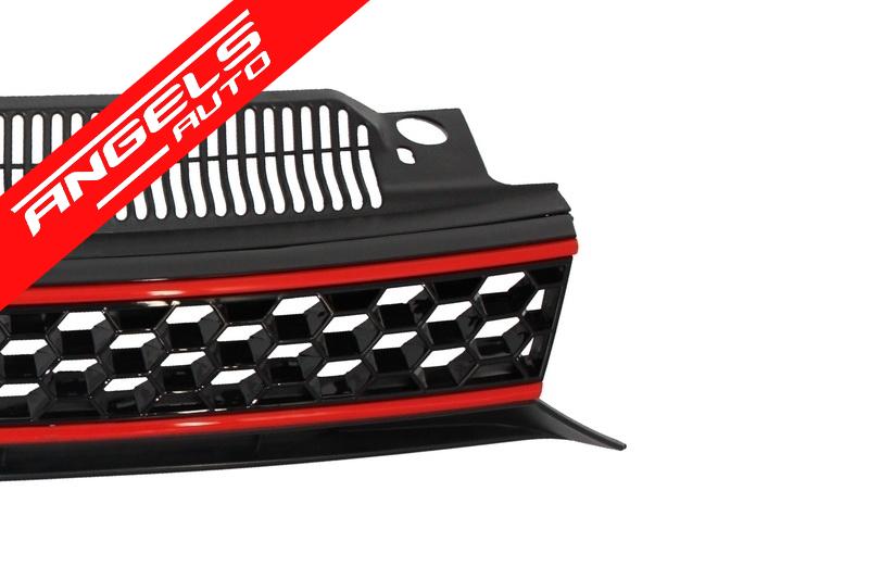 Grila Centrala si Faruri LED LHD compatibila cu VW compatibila cu Golf 6 VI 2008-2012 GTI Design - imagine 4