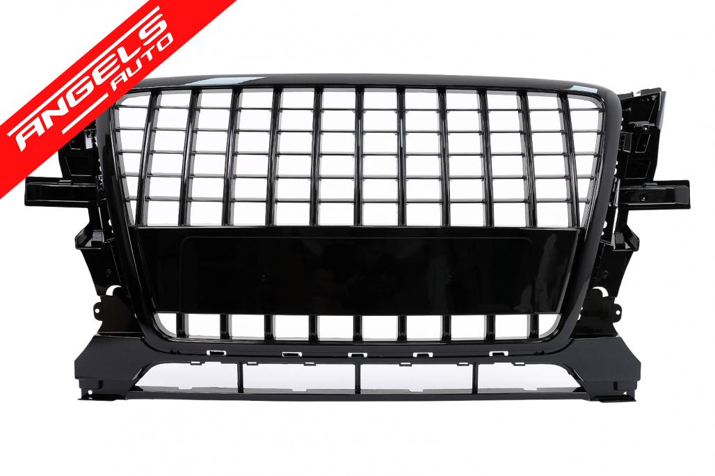 Grila Bara Fata compatibila cu Audi Q5 8R (2008-2011) Negru Lucios