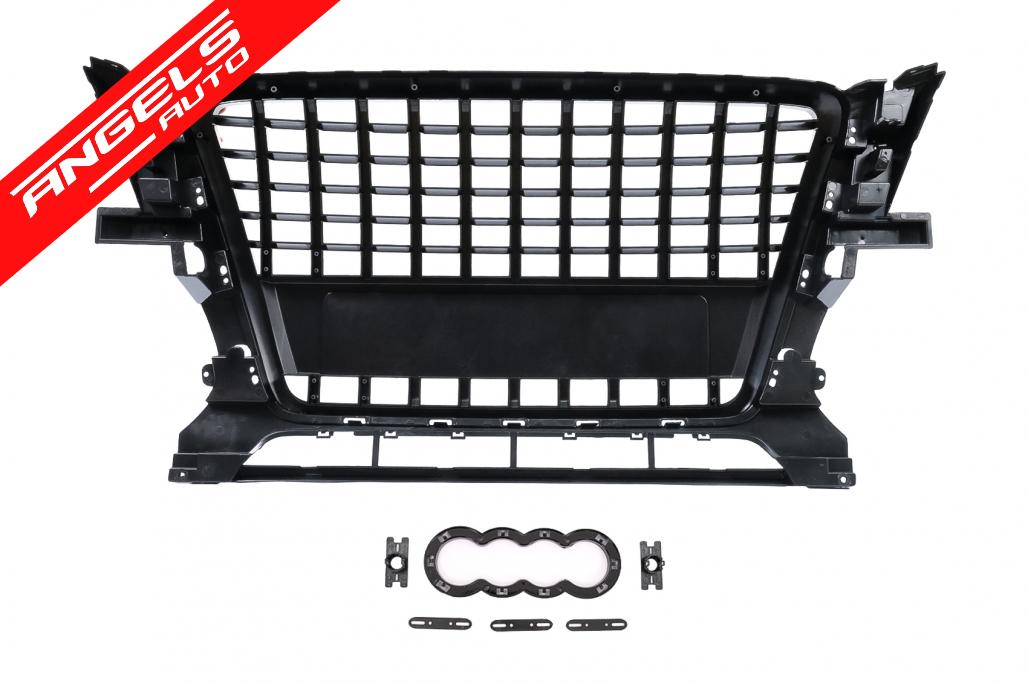 Grila Bara Fata compatibila cu Audi Q5 8R (2008-2011) Negru Lucios - imagine 2