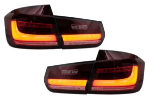 Stopuri LED BAR compatibile cu BMW Seria 3 F30(2011-2019)Rosu Clar cu Semnal Dinamic Secvential