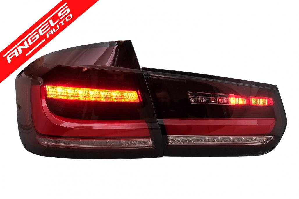 Stopuri LED BAR compatibile cu BMW Seria 3 F30(2011-2019)Rosu Clar cu Semnal Dinamic Secvential - imagine 3