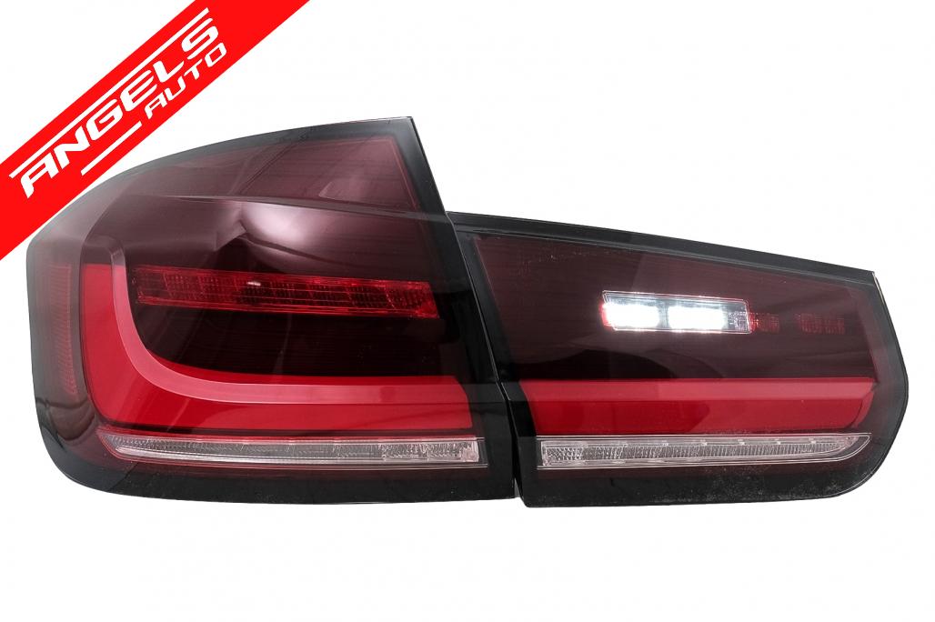 Stopuri LED BAR compatibile cu BMW Seria 3 F30(2011-2019)Rosu Clar cu Semnal Dinamic Secvential - imagine 4