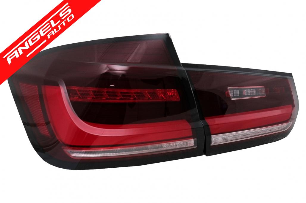 Stopuri LED BAR compatibile cu BMW Seria 3 F30(2011-2019)Rosu Clar cu Semnal Dinamic Secvential - imagine 7