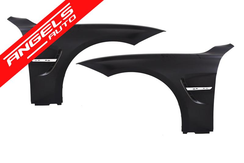 Capota cu Aripi Laterale Negru Crom compatibila cu BMW Seria 3 F30 F31 (2011-2019) M3 GTS Look - imagine 6