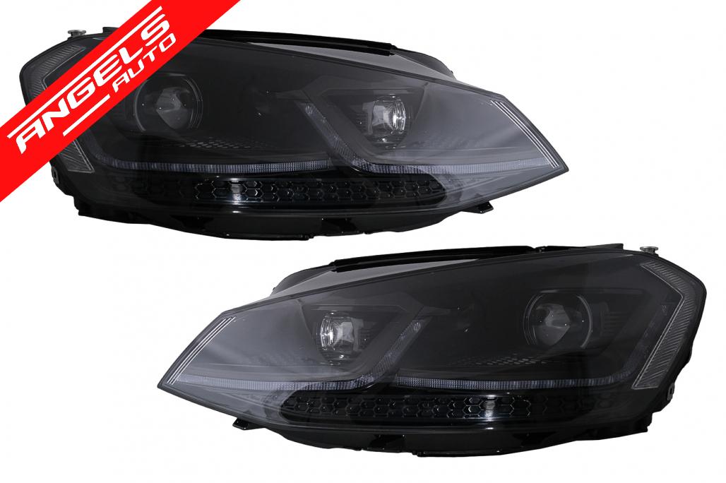 Faruri LED compatibile cu VW compatibile cu Golf 7 VII (2012-2017) Facelift G7.5 Design cu Semnal Dinamic - imagine 2
