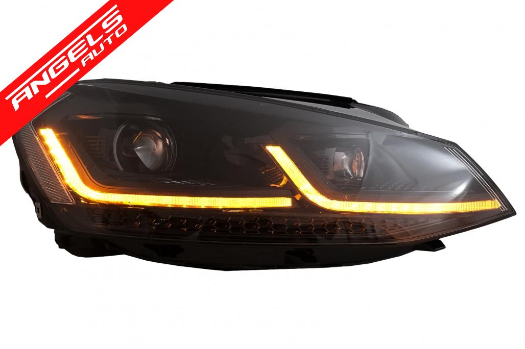 Faruri LED compatibile cu VW compatibile cu Golf 7 VII (2012-2017) Facelift G7.5 Design cu Semnal Dinamic - imagine 6