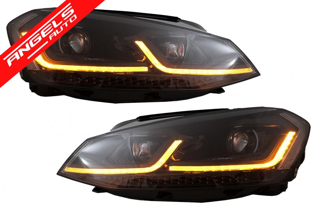 Faruri LED compatibile cu VW compatibile cu Golf 7 VII (2012-2017) Facelift G7.5 Design cu Semnal Dinamic - imagine 7