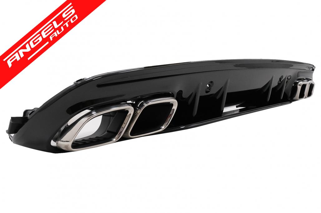 Difuzor compatibil cu Mercedes C-Class W205 S205 (14-20) C63S Look cu Tobe Bara AMG Sport Line - imagine 4