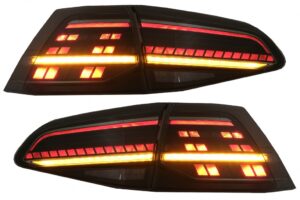 Stopuri Full LED compatibile cu VW compatibile cu Golf 7 7.5 VII (2012-2020) Facelift G7.5 Look Fumurii